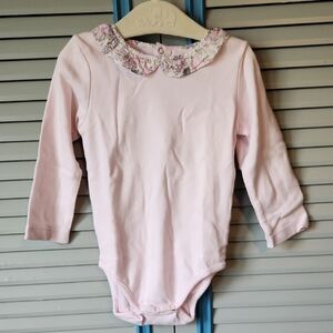 Jacadi Paris Light Pink Long Sleeve Onesie